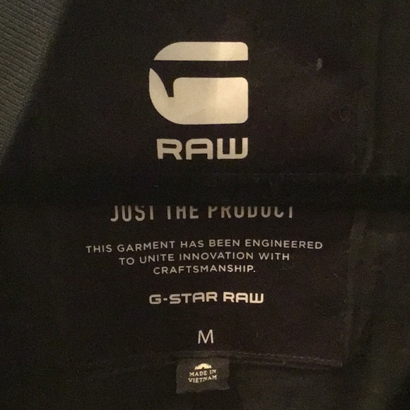 G-star Raw bomber jacket black denim with a print. Size M - Picture 3 of 5